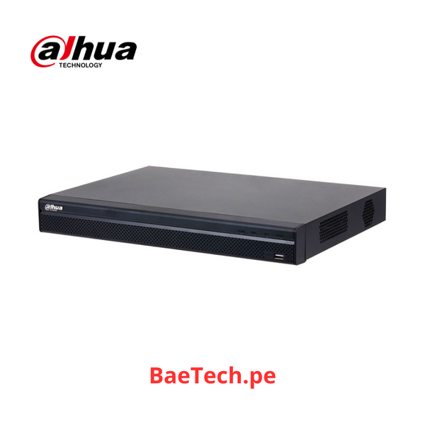 DAHUA NVR5216-4KS2 - GRABADOR NVR 16CH | Hasta 12MP | TASA Bits 320Mbps | Salida HDMI/VGA| 2 HDD | P2P | ONVIF