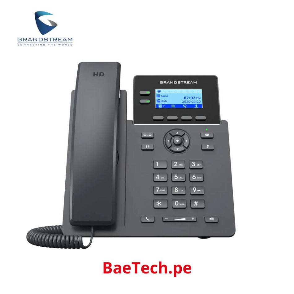 GANDSTREAM GRP2602G Teléfono IP 4 cuentas SIP, 2 líneas, 2 puertos ethernet conmutados de 10/100/1000 mbps