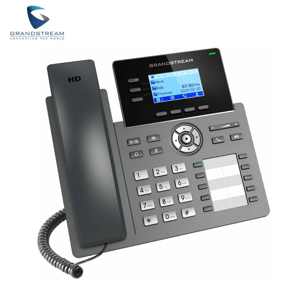 GRANDSTREAM GRP2604P TELÉFONO IP POE OPERADOR, 6 SIP, 10 TECLAS BLF 10/100/1000MBPS LCD 2,7" NO INCLUYE FUENTE