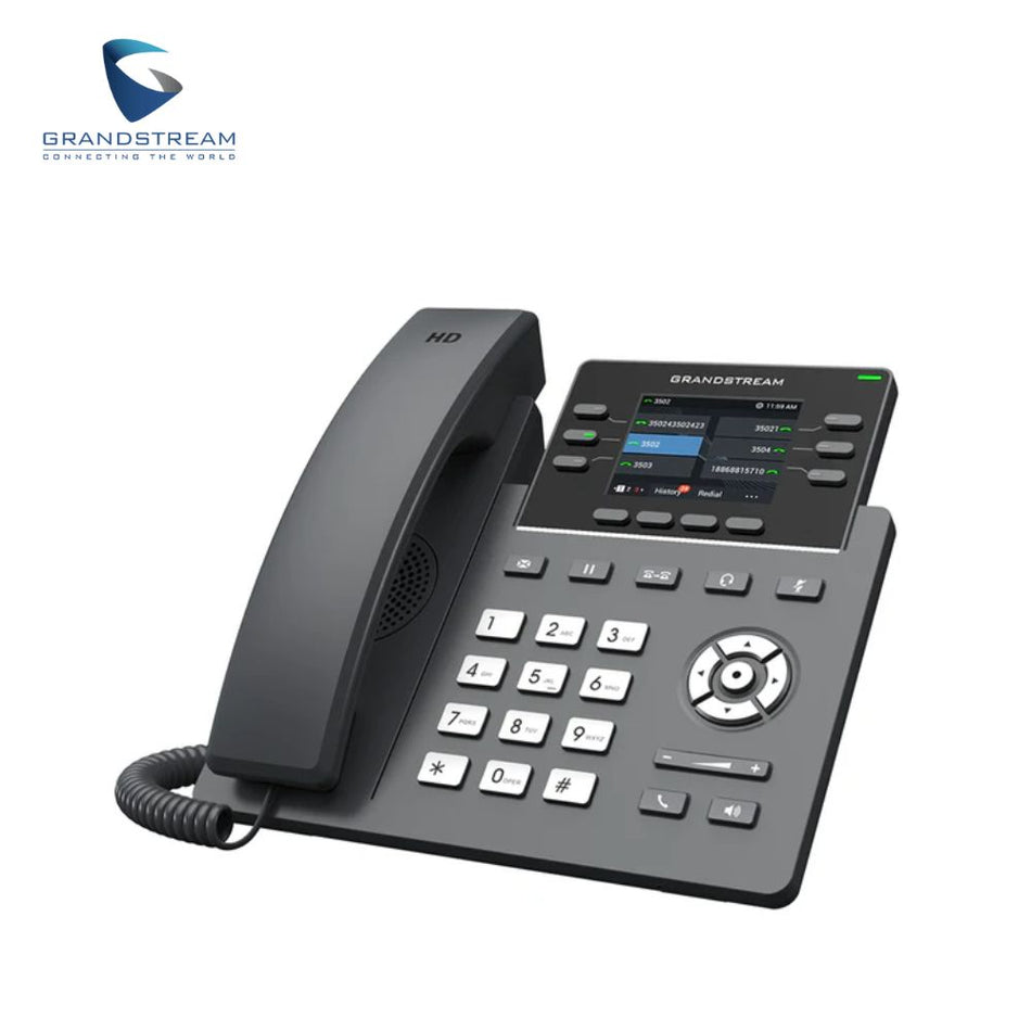 GANDSTREAM GRP2613 Teléfono IP de 6 líneas de grado operador, hasta 4 cuentas SIP, 2 puertos ethernet Gigabit 10/100/1000 Mbps con PoE