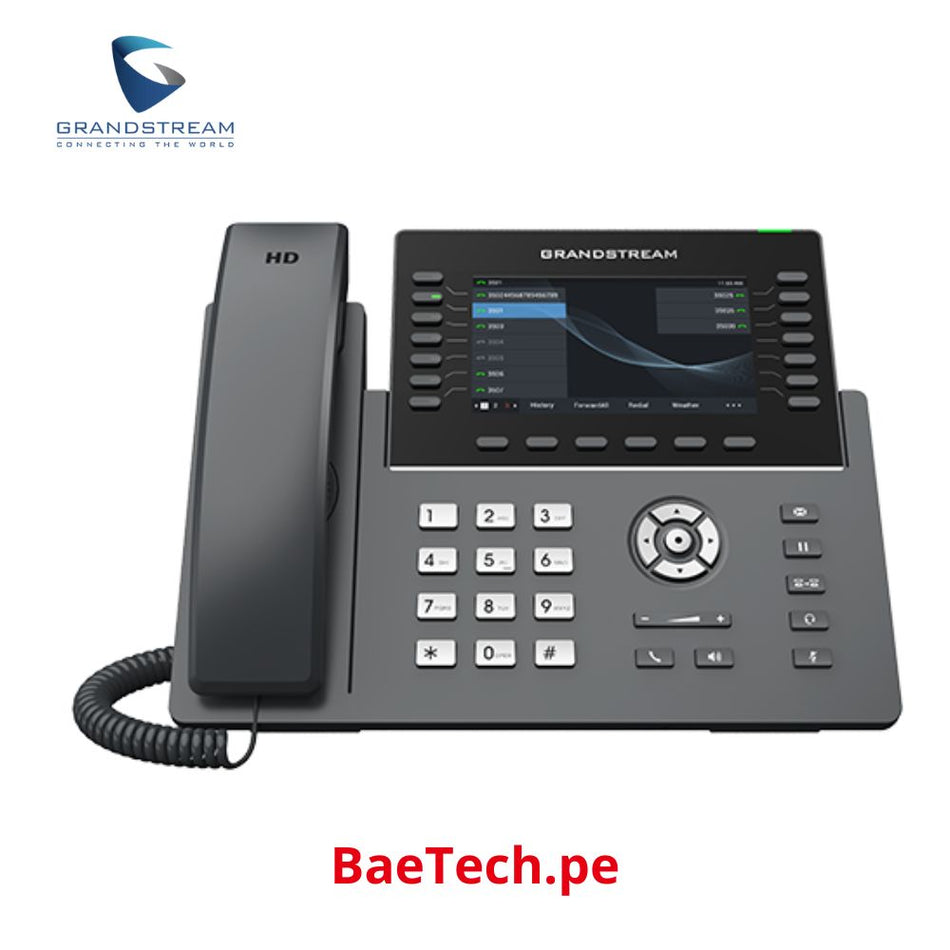 GANDSTREAM GRP2650 Telefono IP de 14 líneas con 6 cuentas SIP, WiFi dual, PoE, color, Bluetooth, compatible con GDMS Cloud
