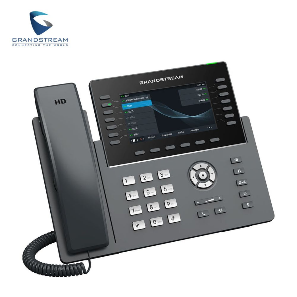 GANDSTREAM GRP2650 Telefono IP de 14 líneas con 6 cuentas SIP, WiFi dual, PoE, color, Bluetooth, compatible con GDMS Cloud