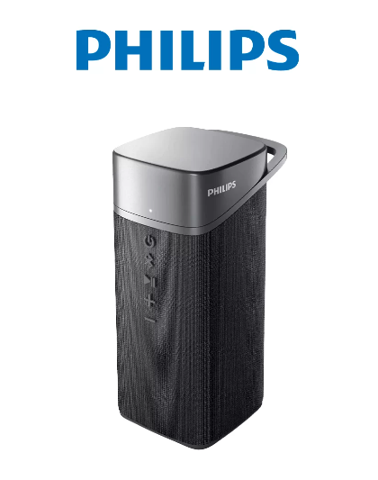 PARLANTE PHILIPS TAS3505 BLUETOOTH 10H 5W MIC IPX7 USB-C NEGRO