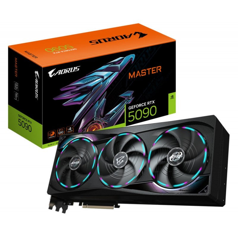 Tarjeta de video GIGABYTE AORUS GeForce RTX 5090 MASTER 32G, 32 GB GDDR7, PCIe Gen 5.0