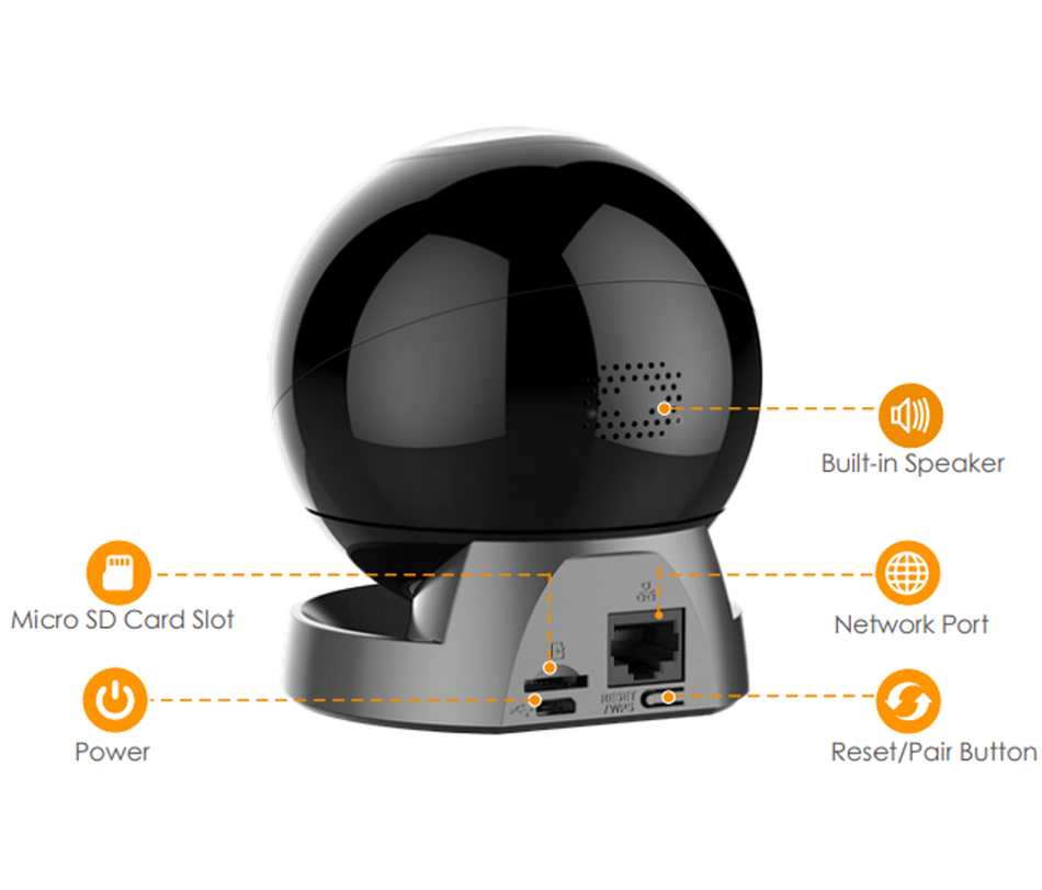 Camara de vigilancia wifi inalambrica RANGER IQ IMOU IPC-A26HI-IMOU Full hd 2MP IR 10mts gira 360° interior con inteligencia artificial