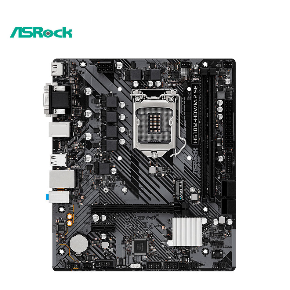 Placa base ASROCK H510M-HDV/M.2 SE, chipset Intel H470, LGA1200, mATX