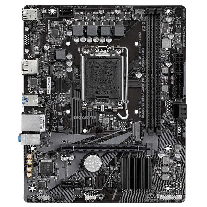 Placa base Gigabyte H610M K V2, chipset Intel H610, LGA1700, Micro ATX