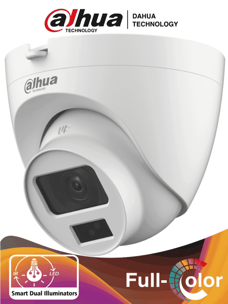 DAHUA HAC-HDW1200CLQ-IL-A Cámara de Seguridad HDCVI Full HD 2MP 2.8mm IR/LED 20m IP67 Micrófono SUPER ADAPT - HAC-HDW1200CLQ-IL-A