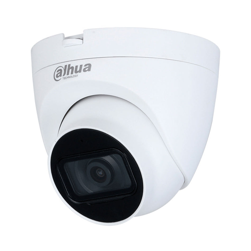 Camara de vigilancia 5MP DAHUA HAC-HDW1500TRQ-0280B-S2 domo HDCVI FULL HD 2K microfono incorporado IR 25mts plastico