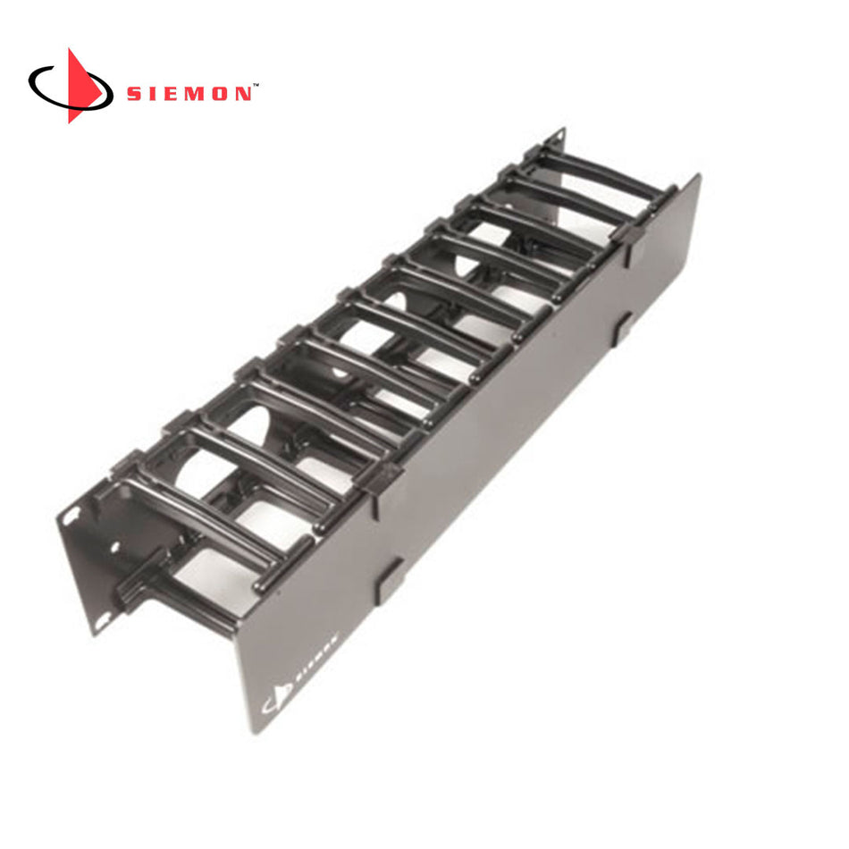 SIEMON HCM-4-2U Ordenador de Cables, Horizontal Frontal 2 RU, 101mm de fondo