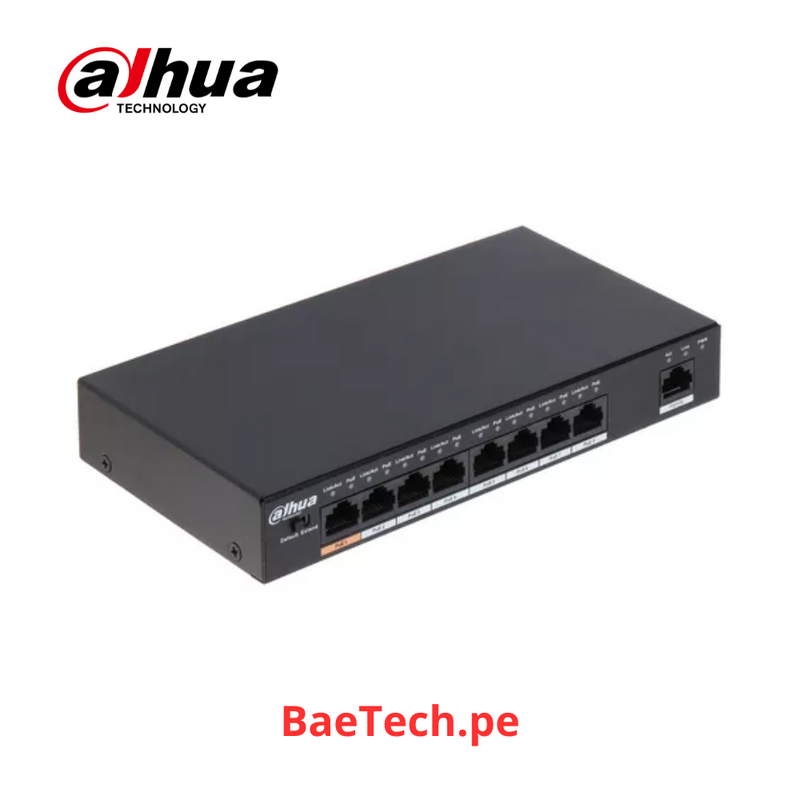 DAHUA PFS3009-8ET-96 - SWITCH POE /8PT POE/802.3af/at/10/100/96W