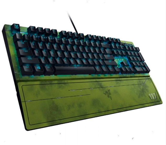 TECLADO RAZER BLACKWIDOW V3 HALO INFINITE ED. MEC. INTERRUPTOR VERDE US CHROMA GREEN (RZ03-03542600-R3M1)