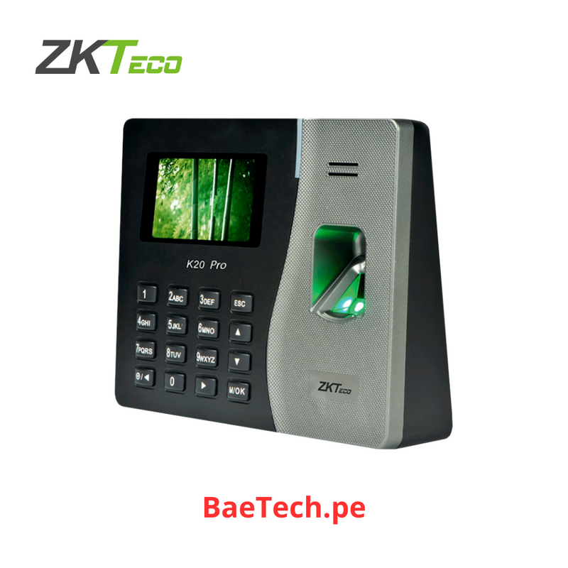 ZKTECO K20 PRO - CONTROL BIOMETRICO DE ASISTENCIA Y ACCESO BASICO IP CON BATERIA | 3000 USUARIOS