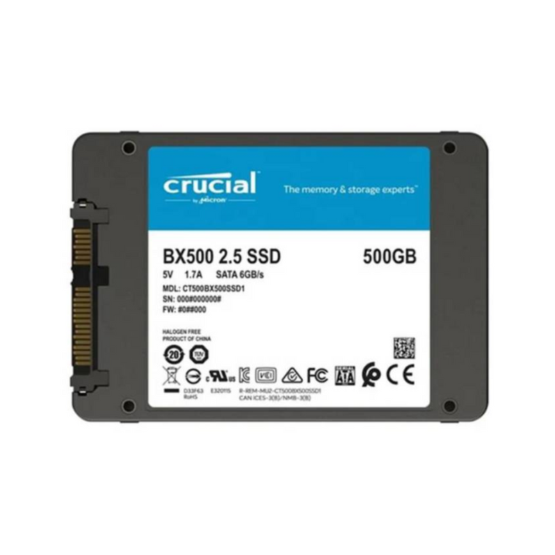 DISCO SOLIDO SSD CRUCIAL BX500 500GB SATA 2.5 3D NAND CT500BX500SSD1