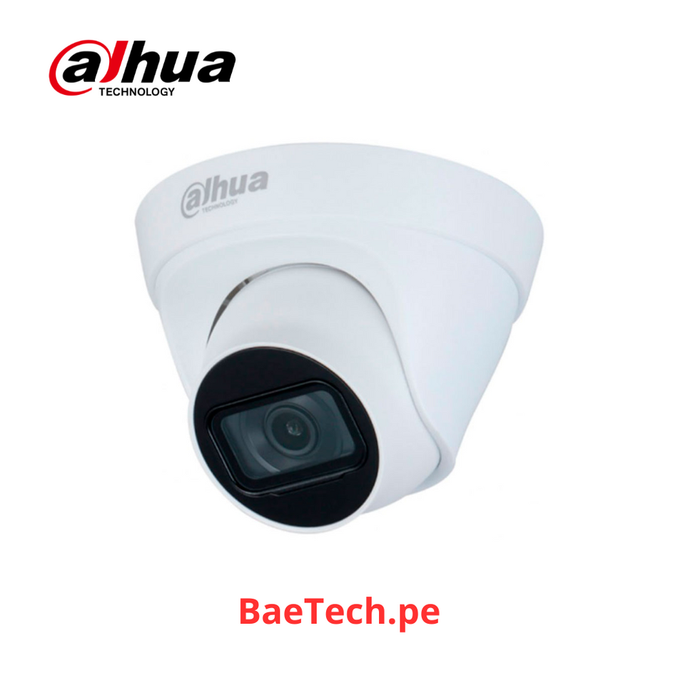 DAHUA IPC-HDW1230T1-S5 - CAMARA DOMO IP | CMOS 1/2.7'' ICR | 2.0 MP | H.265+ | DWDR | IR 30M | IP67 | PoE