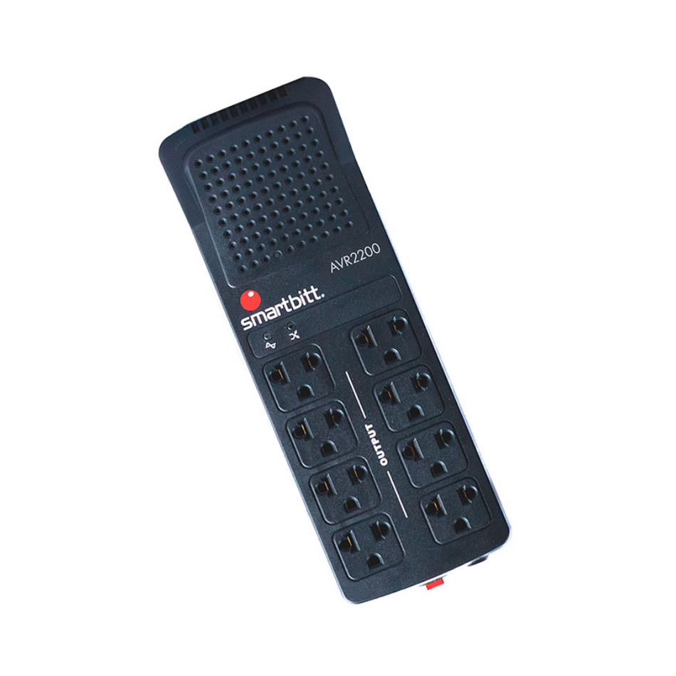 SMARTBITT SBAVR2202 Regulador de energia 1100w Supresor de picos 8 tomas. 220V