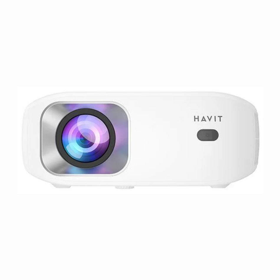 HAVIT PJ212 PRO - PROYECTOR BLANCO SMART - SOPORTA 4K - BT 5.0 - DOBLE BANDA 2.4 _5 GHZ - ANDROID TV 9.0