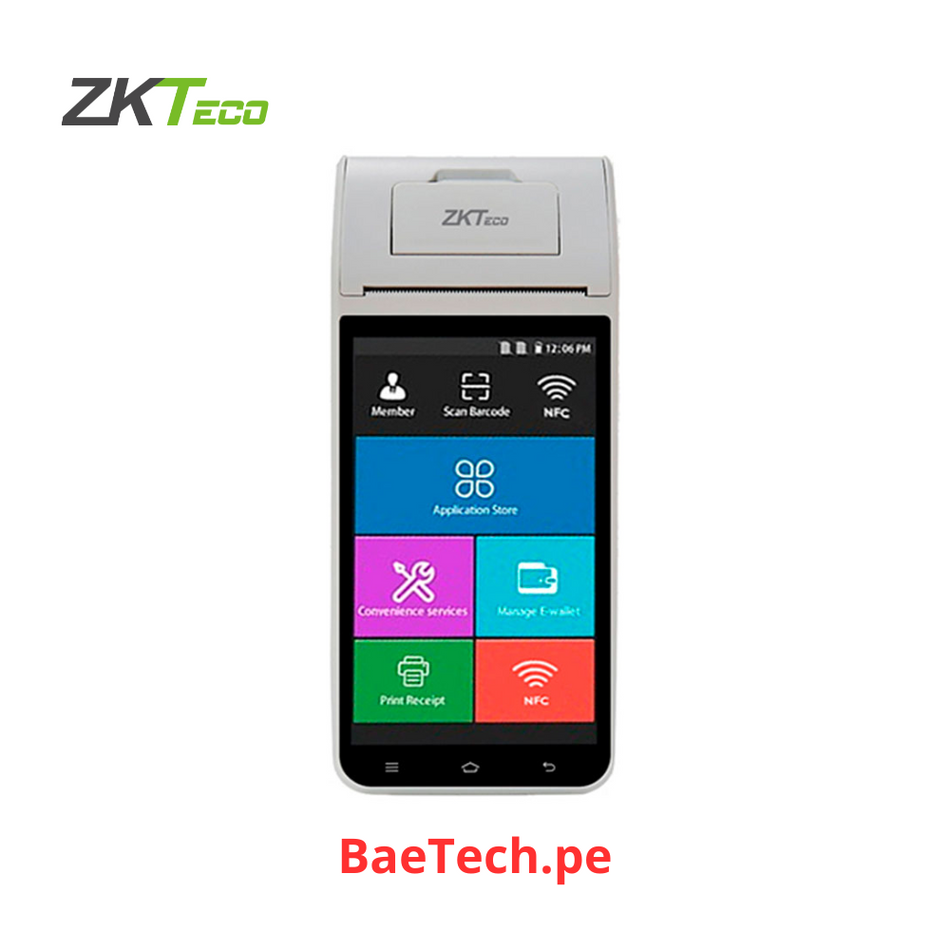 ZKTECO ZKH300 - TERMINAL TODO EN UNO PARA PUNTO DE VENTA PORTATIL ANDROID 9.0 | LCD 5.5" | 4G/BT/WIFI