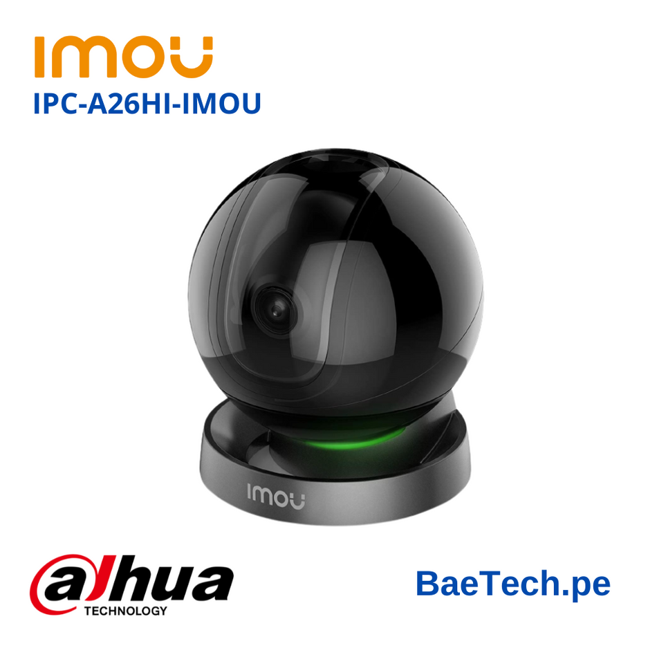 Camara de vigilancia wifi inalambrica RANGER IQ IMOU IPC-A26HI-IMOU Full hd 2MP IR 10mts gira 360° interior con inteligencia artificial