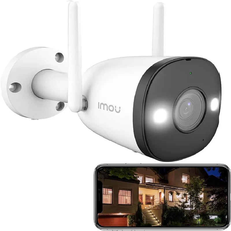 Cámara de Seguridad IMOU IPC-F42F, BULLET 2E WIFI 4MP 2K Micrófono Fullcolor