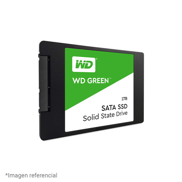 Unidad de estado solido Western Digital Green, WDS100T3G0A, 1TB, SATA 6Gb/s, 2.5", 7mm.