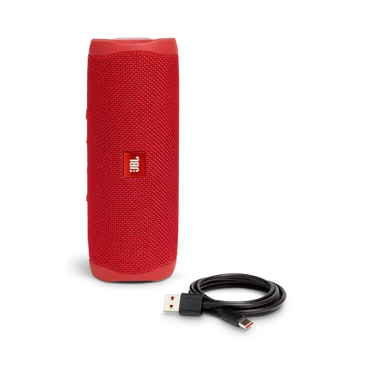 PARLANTE JBL FLIP 5 ALTAVOZ IMPERMEABLE PORTÁTIL,- JBLFLIP5REDAM - ROJO