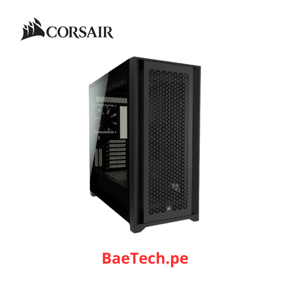 CASE CORSAIR ICUE 5000D AIRFLOW NEGRO, FAN X 2, SIN FUENTE, VIDRIO TEMPLADO CC-9011210-WW