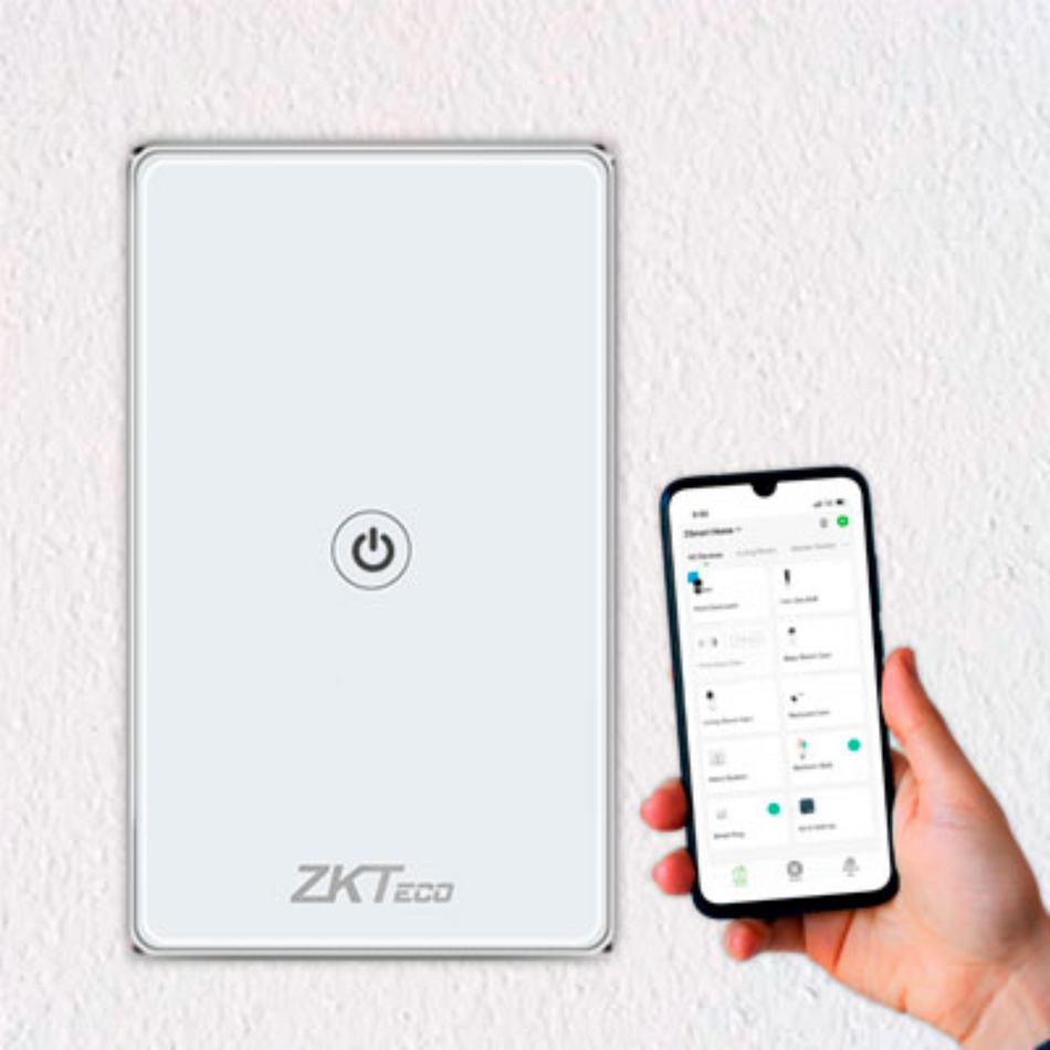 ZKTECO SW11-US - INTERRUPTOR DE LUZ INTELIGENTE WIFI DE 1 TOMA