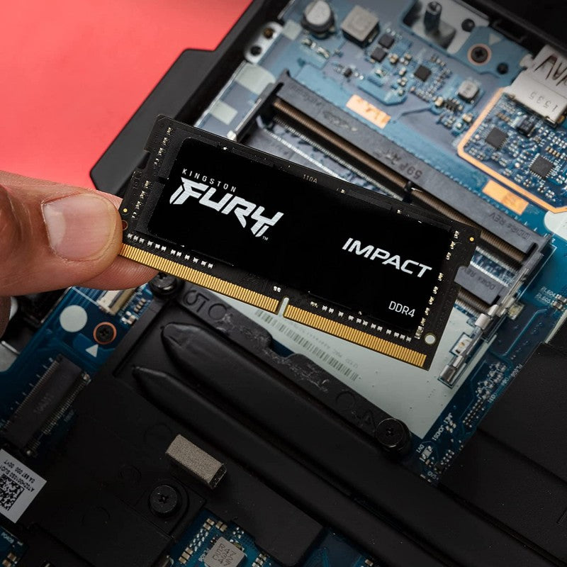 Memoria Ram Kingston KF432S20IB/8 SODIMM  Fury Impact, 8GB, DDR4, 3200 MHz, PC4-25600, CL20, 1.2V.