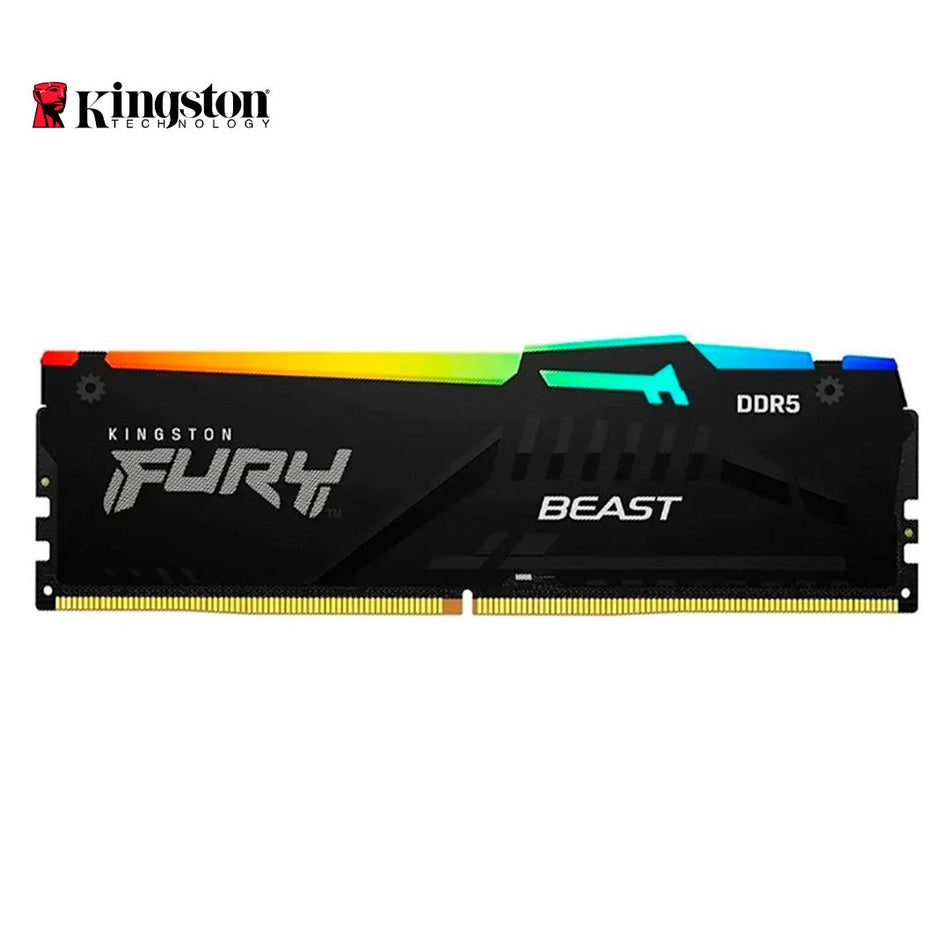 Memoria Ram Kingston KF552C40BBA-8 Fury Beast 8GB DDR5-5200MT/s PC5-41600, CL40, 1.25V, 288-Pin, XMP 3.0,RGB
