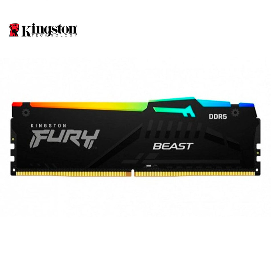 Memoria Ram Kingston KF560C36BBEA-32 DIMM Fury Beast 32GB DDR5-6000, PC5-48000 CL36, 2Rx8, 1.35V, 288-pin, RGB