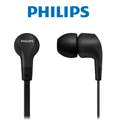 AUDIFONO C/MICROF. PHILIPS IN-EAR TAE1105BK BAJO 3.5MM NEGRO