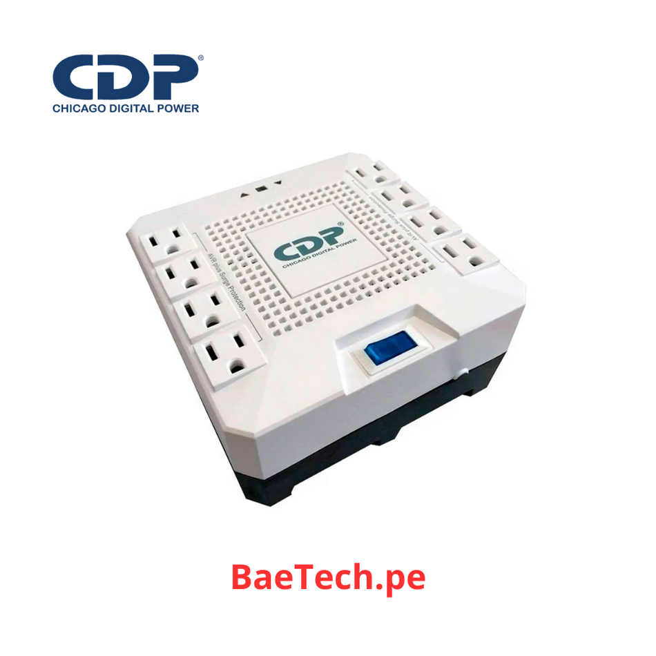 ESTABILIZADOR CDP R-AVR1808I 1800VA/1000W 8 SALIDAS (R-AVR1808I)