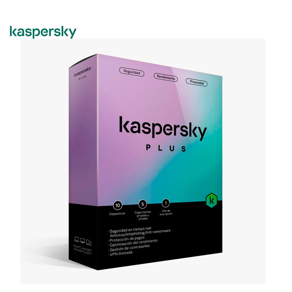 Antivirus Kaspersky Plus, 1PC - 1 Año