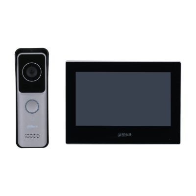 DAHUA KTW02 Kit videoportero IP WIFI desbloqueo y monitoreo con camara 2MP FULL HD lector de tarjeta