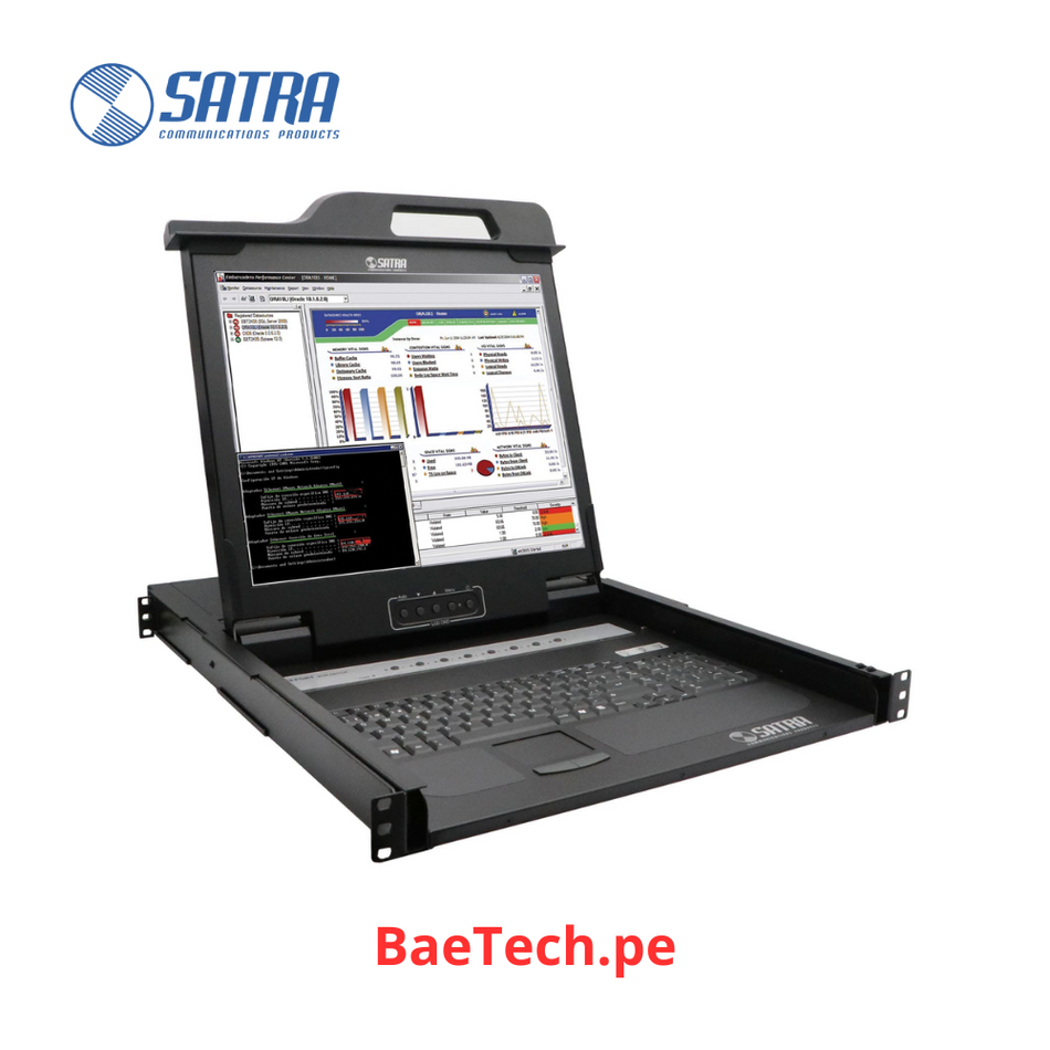 Consola Kvm lcd 1280x1024pxs 17" SATRA 1601011708 8 puertos 1ru