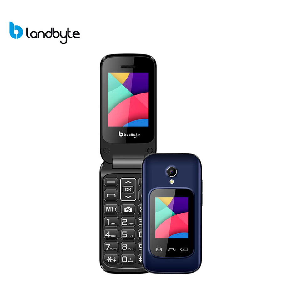 Teléfono celular Flip 4g LandByte LT1448, 1.77", Dual SIM, Radio FM, Desbloqueado.