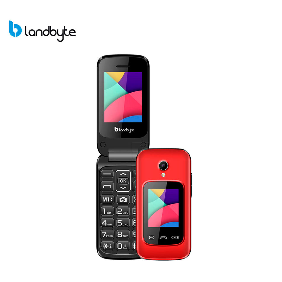 Teléfono celular Flip 4g LandByte LT1448, 1.77", Dual SIM, Radio FM, Desbloqueado.