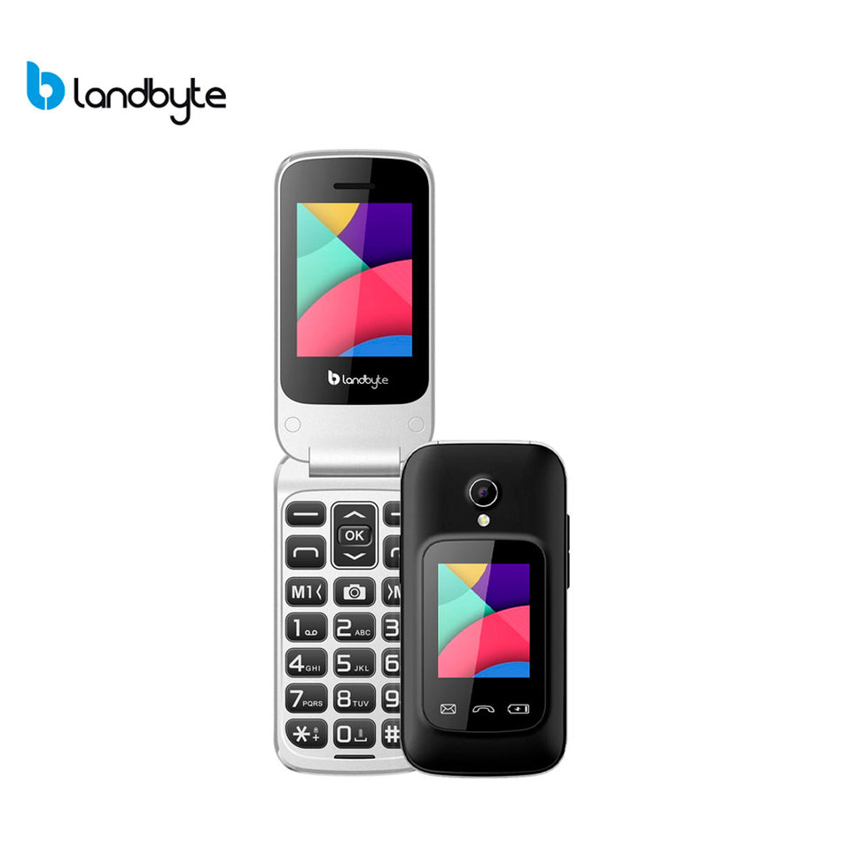 Teléfono celular Flip 4g LandByte LT1448, 1.77", Dual SIM, Radio FM, Desbloqueado.