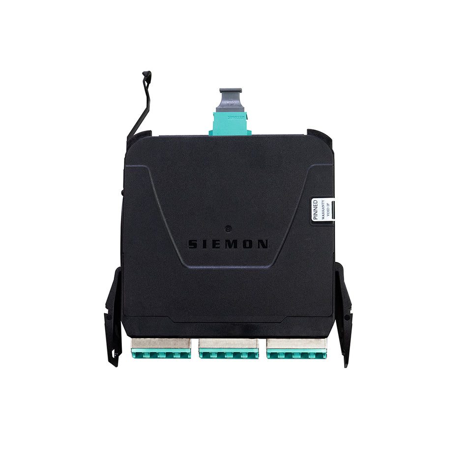 SIEMON LVM12TMLSV-BSCA Modulo LightVerse, 12 Fibras, LC-MTP Macho, MM OM4 Aqua Polaridad A/C.