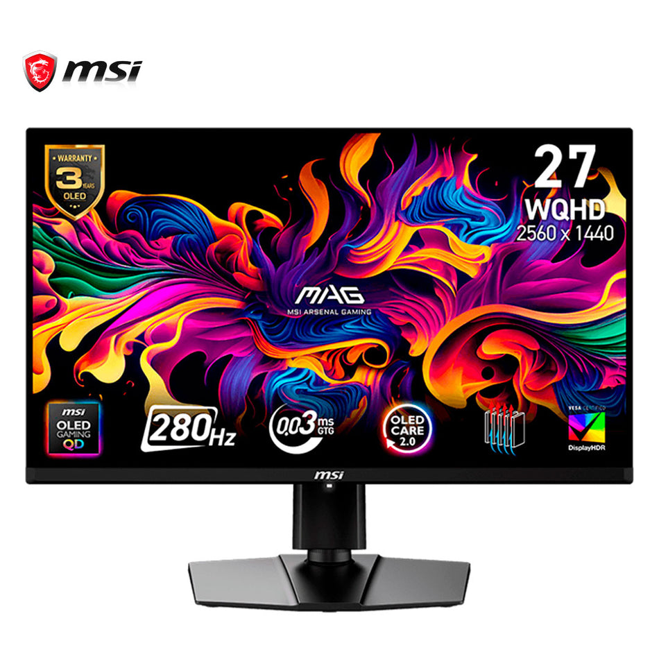 Monitor Plano MSI MAG 271QP QD-OLED X28, 26.5" WQHD (2560x1440), HDMIx2/DP/Headphone-out