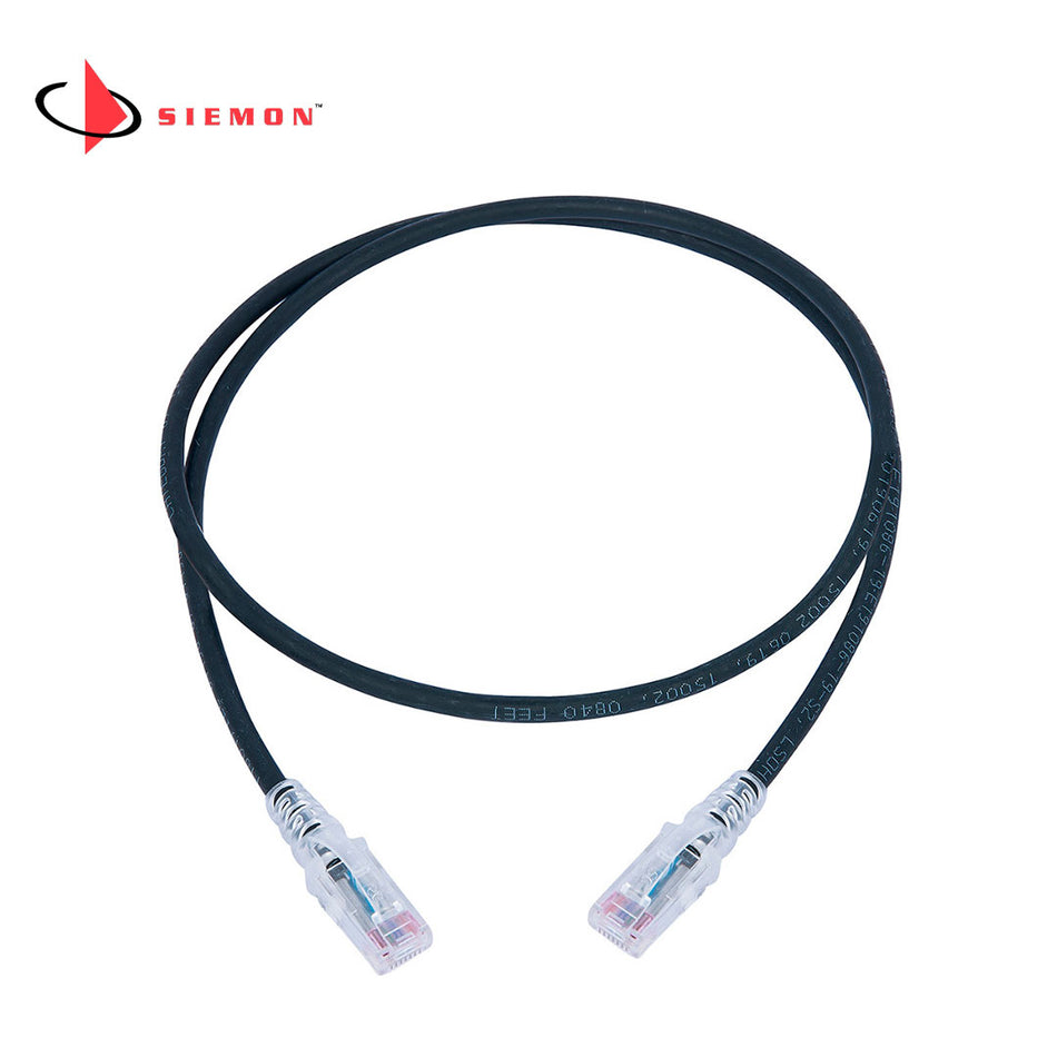 SIEMON MC6-03-01B, Patch Cord, Cat6 LSZH 0.9m, Color negro