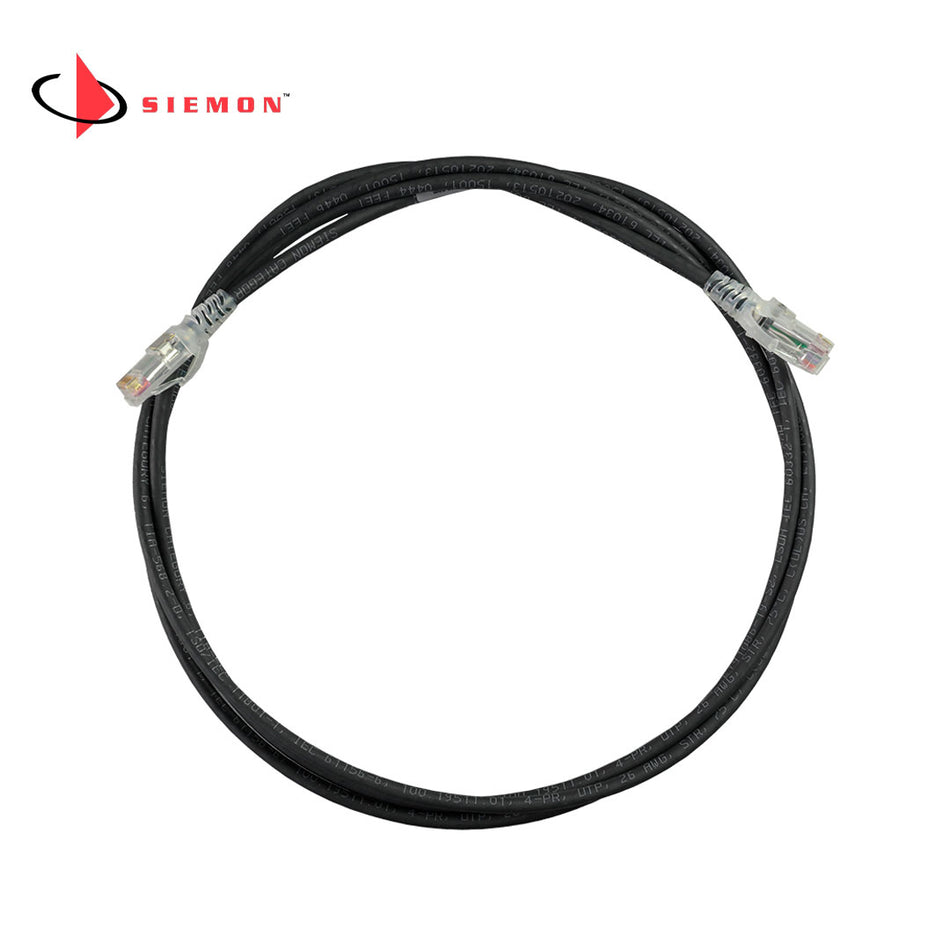 SIEMON MC6-07-01B Patch Cord CAT6 LSZH 2.1M Color Negro