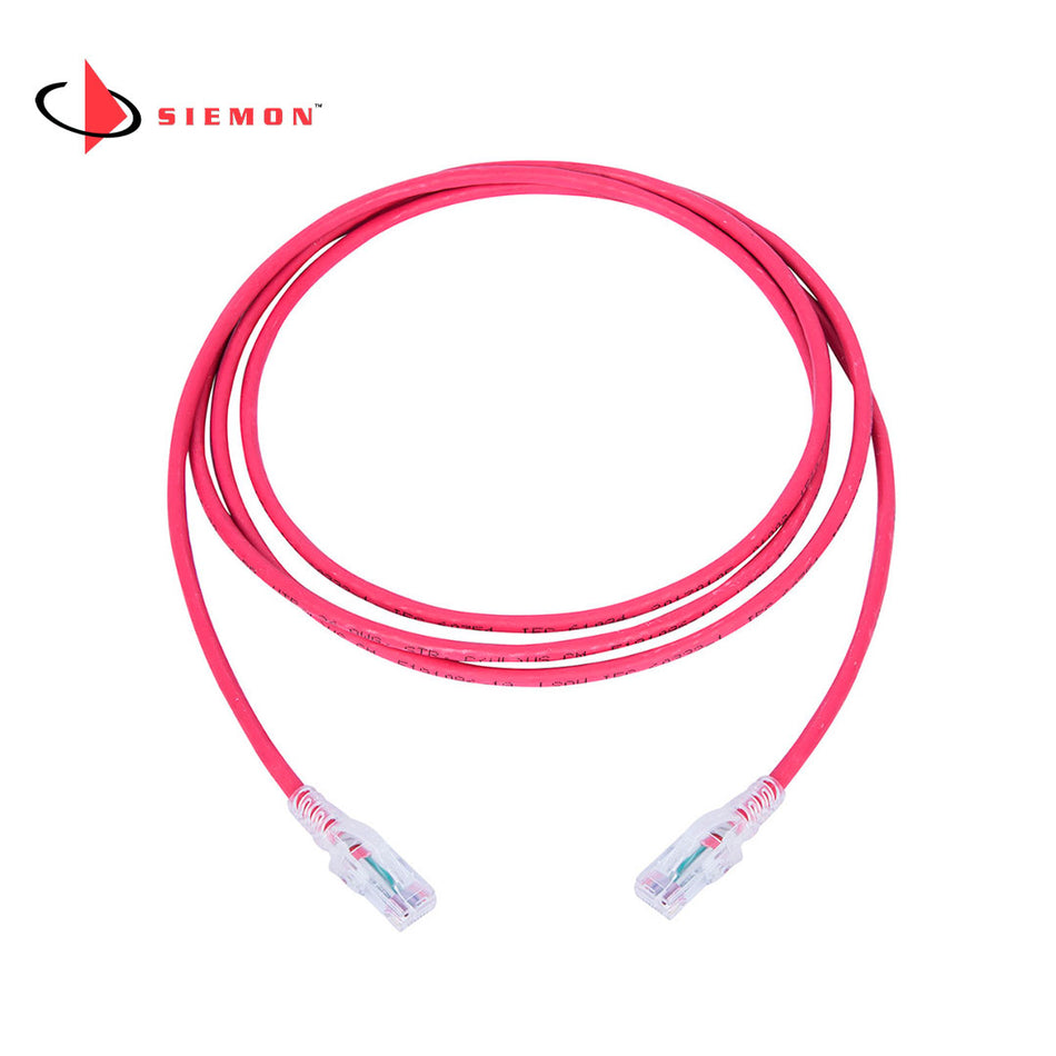 SIEMON MC6-07-03B PATCH CORD, CAT6, LSZH 2.1M, Color Rojo