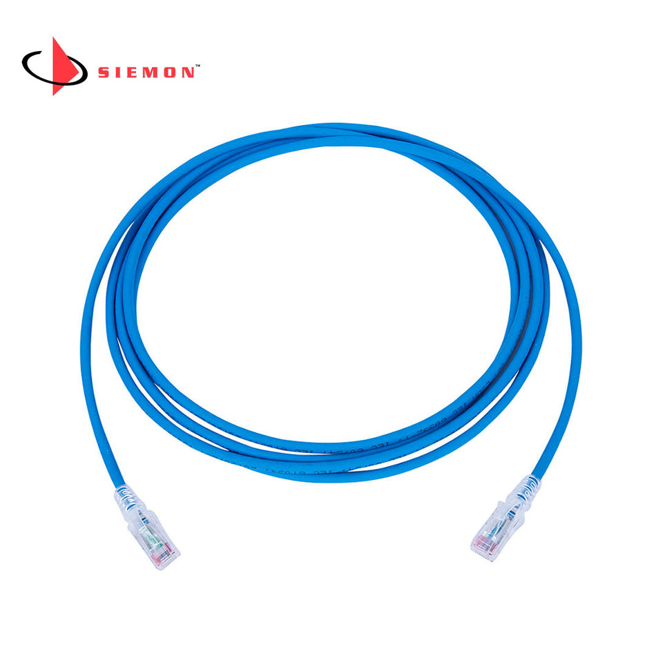 SIEMON MC6-10-06B Patch Cord UTP Multifilar RJ-45 Cat6 LSZH 3mts Azul