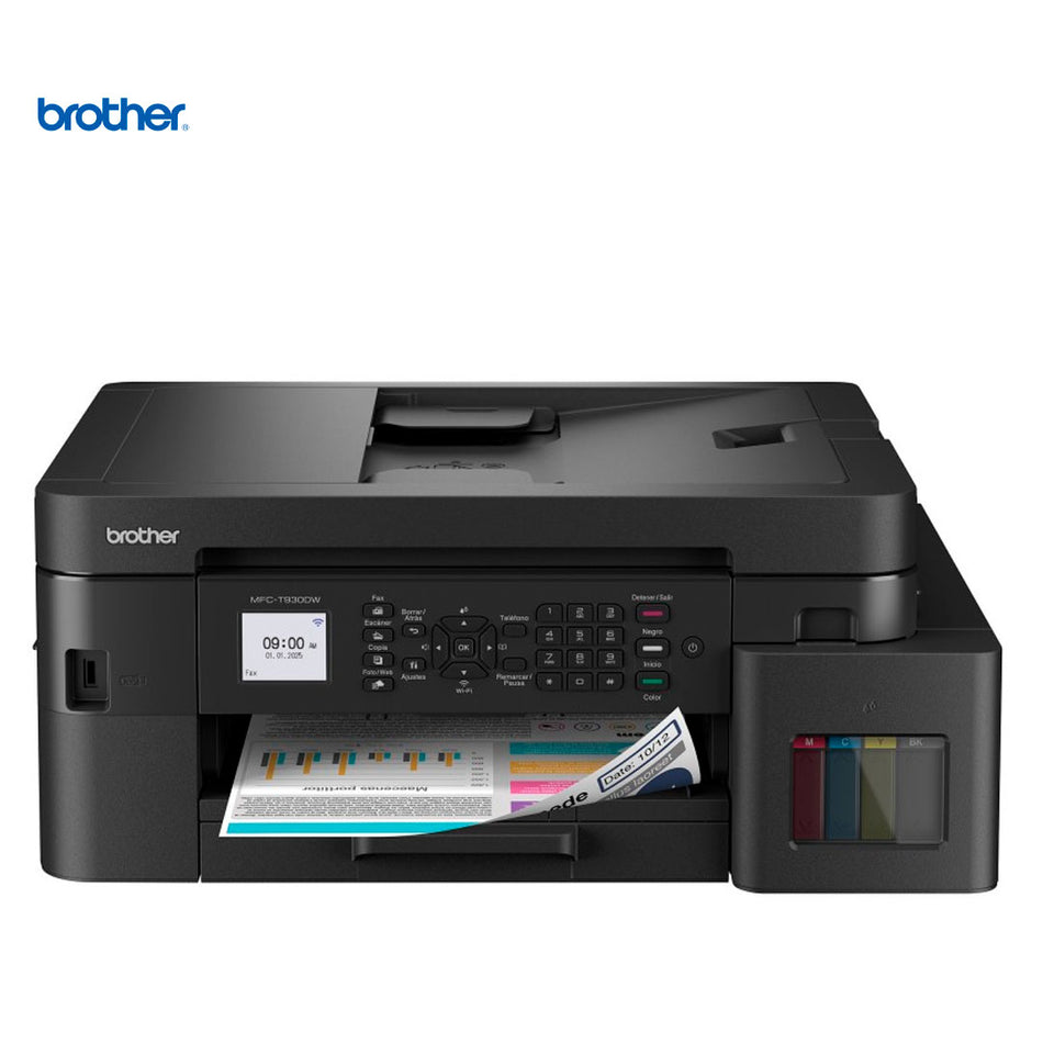 Impresora Multifuncional BROTHER MFC-T930DW, Inyección De Tinta A Color, Inalámbrica, Duplex