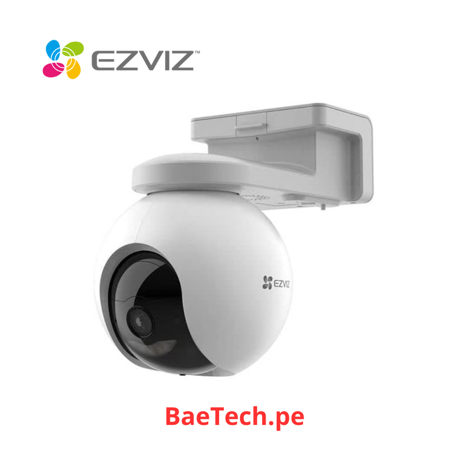 Camara de vigilancia Wifi inalambrico EZVIZ CB8 IP IA PT 360 con bateria 2K 3mp uso hogar exterior microfono y parlante incorporado disuacion sirena y luz- CS-CB8-3MP