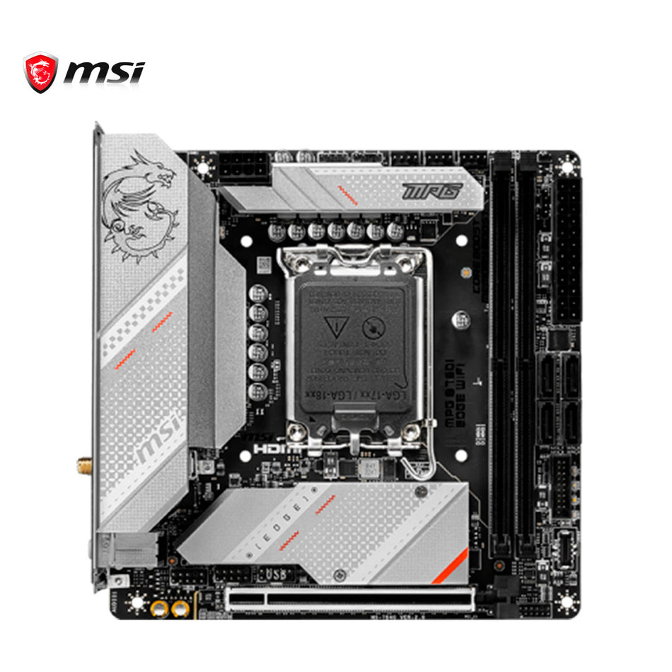 Placa base MSI MPG B760I EDGE WIFI, Chipset Intel B760, LGA1700, HDMI, DP, mini-ITX