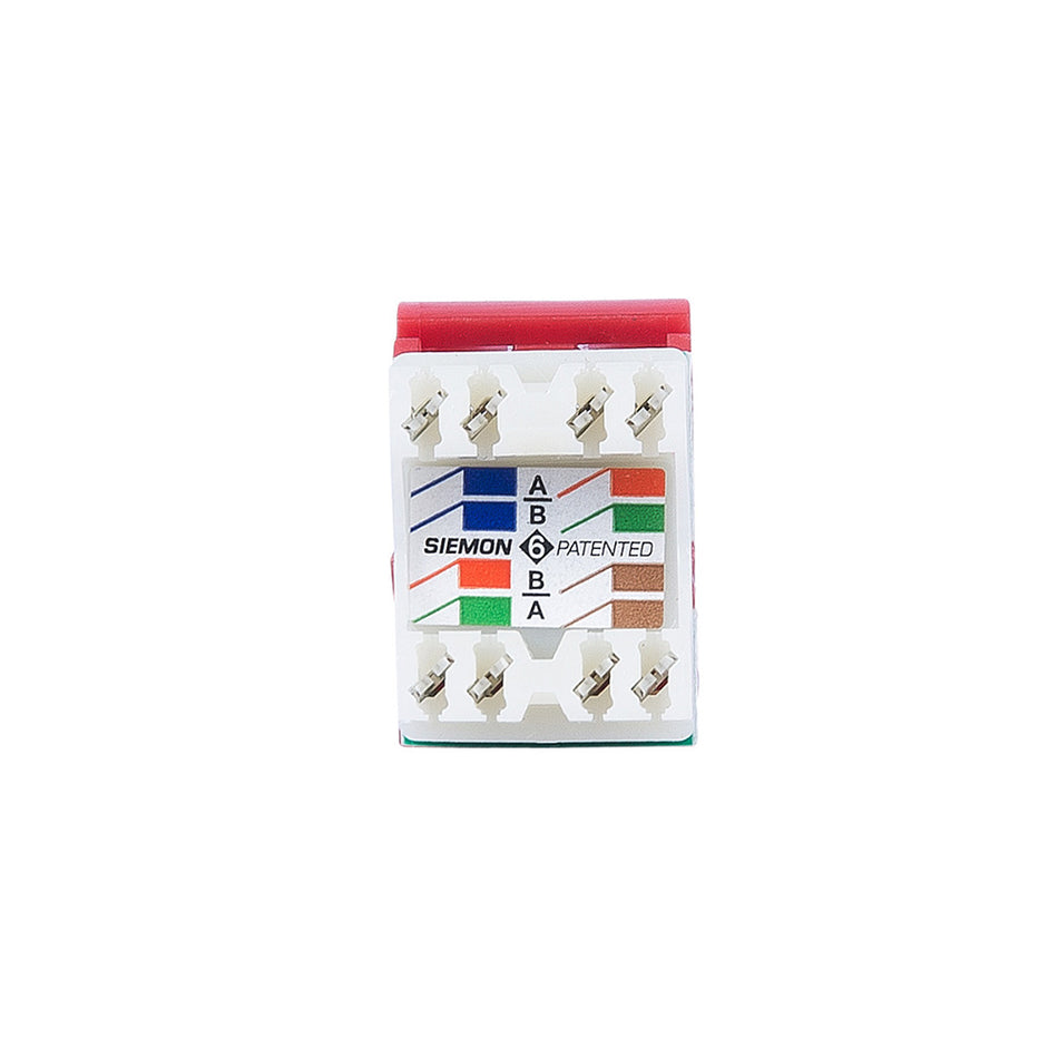 SIEMON MX6-03B Jack cat6, angular, UTP rojo