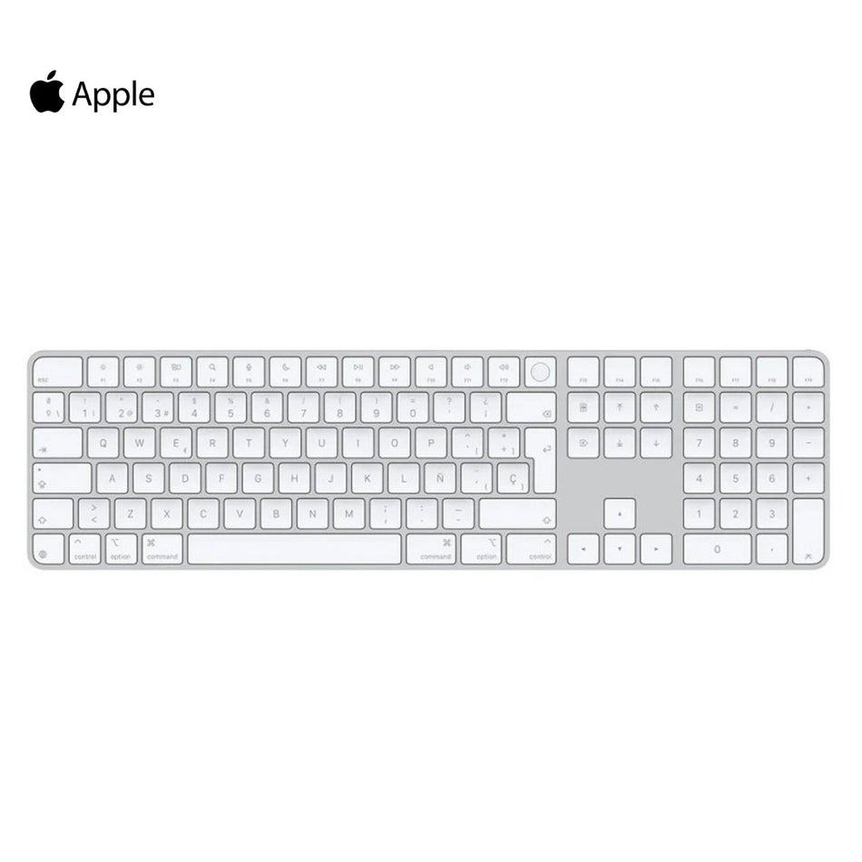 Teclado Apple Magic MXK73E/A, Inalámbrico, USB-C, BT, Blanco